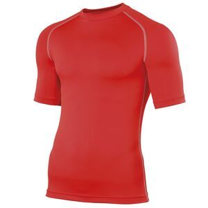 Rhino Mens Sports Base Layer Short Sleeve T-Shirt / Red